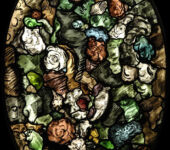 Hommage to Tartini<br>
Size (inches): 44 x 30<br>
Price: On Application<br>
Status: For Sale singly<br>
Copyright: The Reyntiens Family Trust 2015. Patrick Reyntiens Single Images - Hommages. Hommages to Tartini